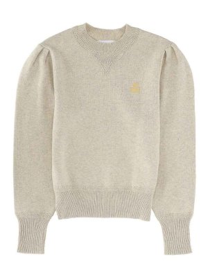 Isabel Marant Etoile: Suéteres con cuello pico - Suéter Cuello Redondo - Beis