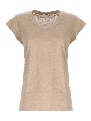 Isabel Marant Etoile: T-shirts - T-Shirt - Beige