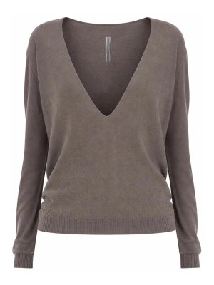 RICK OWENS: crew necks - Extreme V Neck Jersey