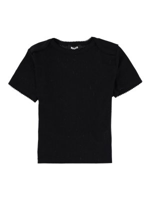 ROTATE Birger Christensen: t-shirts - Pointelle T-Shirt