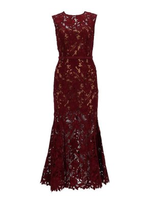 Self Portrait: maxi dresses - Floral Lace Midi Dress