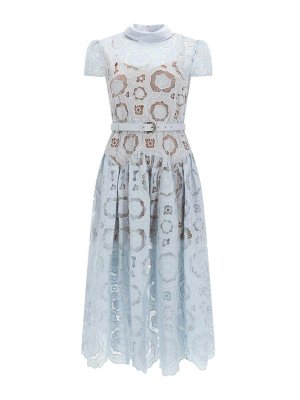 Self Portrait: Maxikleider - Maxikleid - Hellblau