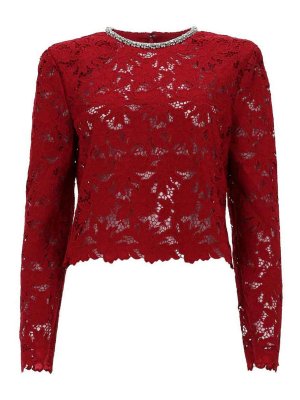 Self Portrait: Tops y camisetas sin mangas - Top - Rojo Oscuro