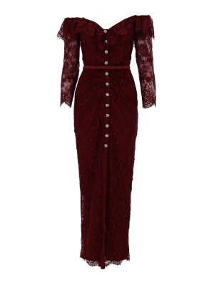 Self Portrait: Maxi robe - Maxi Robe - Rouge Brun