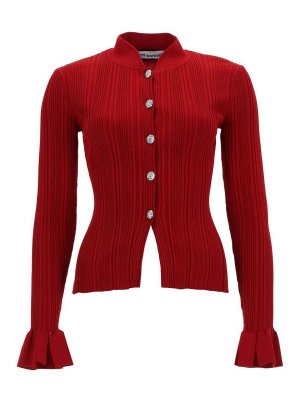 Self Portrait: crew necks - Cardigan With Jewel Buttons