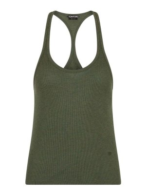 TOM FORD: Tops y camisetas sin mangas - Top - Verde