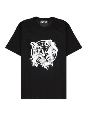 Versace Jeans Couture: Camisetas - Camiseta - Negro