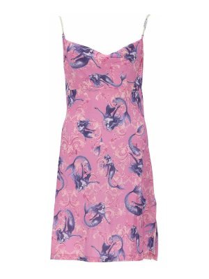 Versace Jeans Couture: ショートドレス - ショートドレス - ヌードカラー