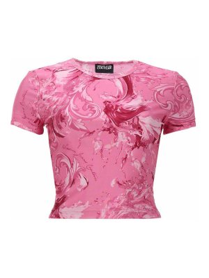 Versace Jeans Couture: t-shirts - Wave Print T-Shirt