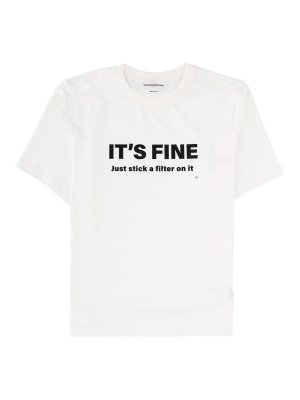 VICTORIA BECKHAM: t-shirt - T-shirt Its Fine Just Stick A Filter On It
