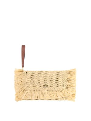 Anya Hindmarch: clutches - Oversize Raffia Clutch Bag