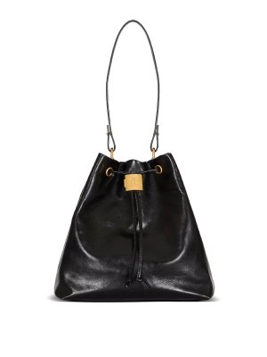 Balmain: backpacks - Pulse Convertible Leather Backpack