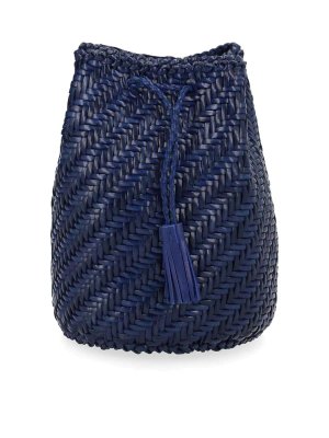 DRAGON DIFFUSION: Secchielli - Borsa Pompom Double Jump Tan