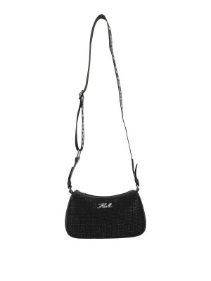 KARL LAGERFELD: totes bags - Shoulder Bag With Rhinestones