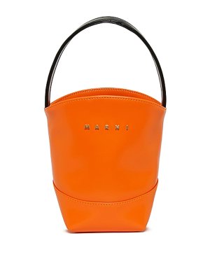 Marni: Handtaschen - Shopper - Orange