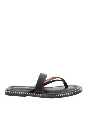 DRIES VAN NOTEN: flat shoes - Leather Sandal