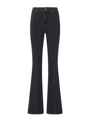Pinko: Jeans patte d'éléphant - Jean Évasé - Noir