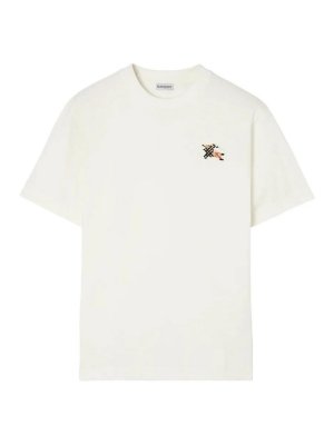 BURBERRY: t-shirts - M Jwear T Shirt Chalk
