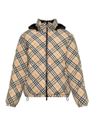BURBERRY: casual jackets - M Down Jackets Sand Ip Check