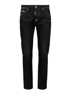 DSQUARED2: jeans skinny - Pantaloni 5 Tasche Neri