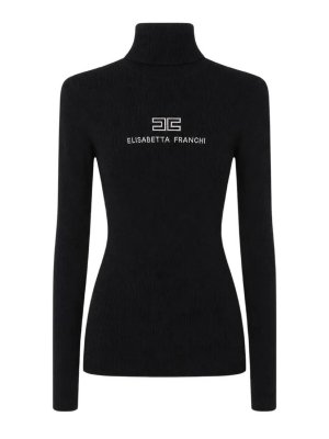 ELISABETTA FRANCHI: Rollkragenpullover  und Polo-Ausschnitt - Rollkragenpullover - Schwarz