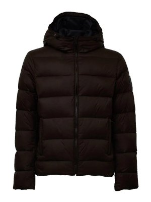 FAY: casual jackets - Db Front Piuma Cappuccio Palissandro