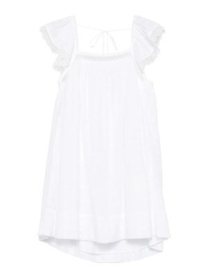 GANNI: abiti corti - Miniabito Baby Doll in Broderie Anglaise
