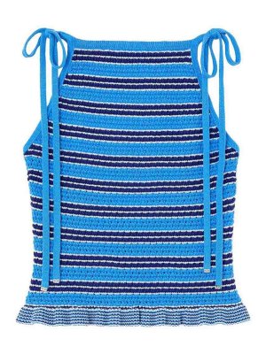 GANNI: Tops y camisetas sin mangas - Top - Azul