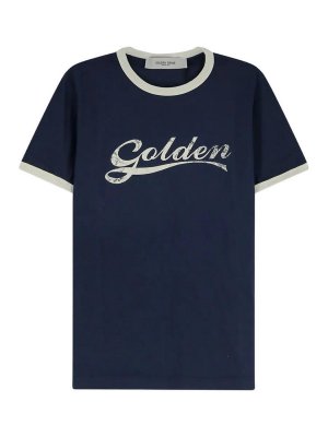 GOLDEN GOOSE: Tシャツ - Tシャツ - ブルー