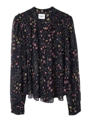 ISABEL MARANT: Tops & Tank tops - Florine Haut / Top Black/Ecru