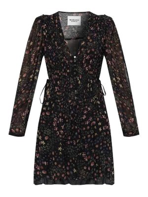 ISABEL MARANT: short dresses - Florel Robe Black/Ecru