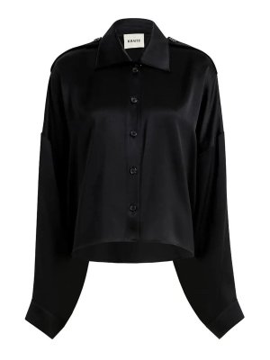 KHAITE: Tops & Tank tops - Bodine Top Black