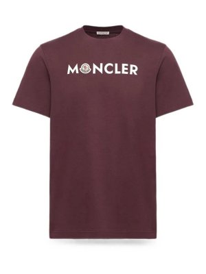 MONCLER: Camisetas - Camiseta - Rojo Oscuro