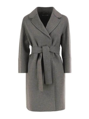 S MAX MARA: トレンチコート - トレンチコート - グレー
