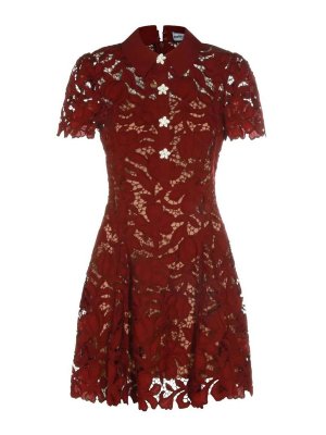 Self Portrait: Robes courtes - Robe Courte - Rouge Brun
