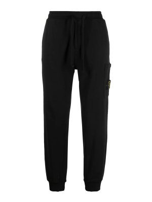 STONE ISLAND: casual trousers - Felpa Pantalone Black