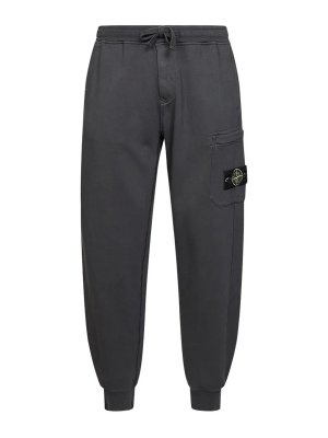 STONE ISLAND: casual trousers - Felpa Pantalone Lead Grey