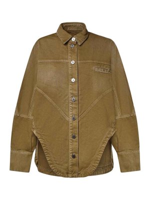 The Attico: casual jackets - Bomber Green Brush