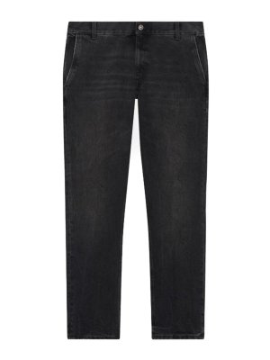 DONDUP: straight leg jeans - Black 5 Pocket Trousers