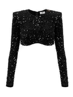 ELISABETTA FRANCHI: Tops & Débardeurs - Top - Noir