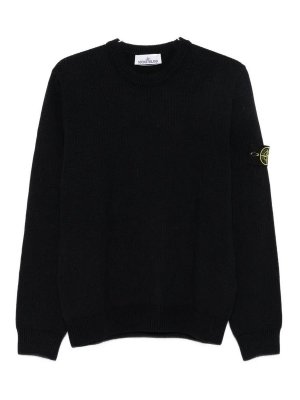STONE ISLAND: maglia collo rotondo - Maglia Blu Navy