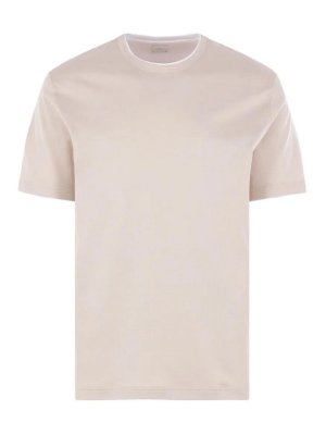 ELEVENTY: t-shirts - White Dove Gray Borders T-Shirt