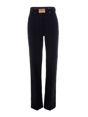 ELISABETTA FRANCHI: casual trousers - Black Belted Trousers