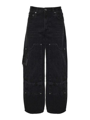 GANNI: flared jeans - Essentials Rigid Denim Audri Black Washed