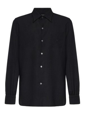 Maison Margiela: shirts - Long-Sleeved Shirt Black