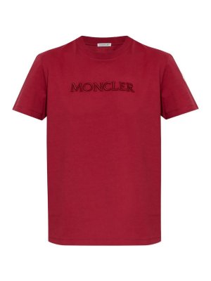 MONCLER: Tシャツ - Tシャツ - 赤