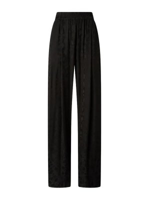 Pinko: casual trousers - Bedonia Flu Jacquard Trousers Black Limousine