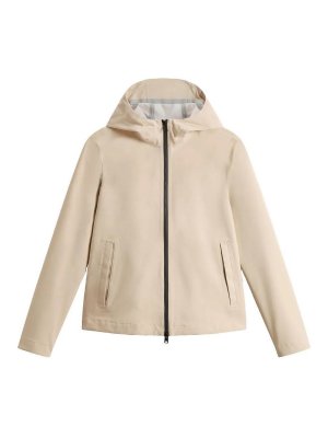 WOOLRICH: casual jackets - Light Stretch Jacket White Pepper