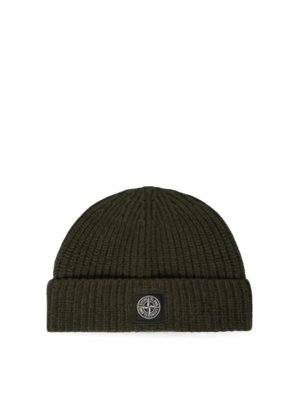 STONE ISLAND: hats & caps - Beanie Rws Military Green