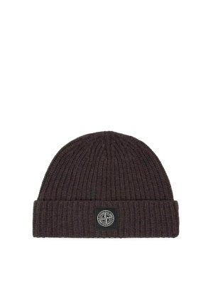 STONE ISLAND: hats & caps - Beanie Rws Lead Grey
